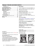 Preview for 2 page of Frigidaire CFEF2411RW Use & Care Manual