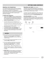 Preview for 13 page of Frigidaire CFEF3007LBA Use & Care Manual