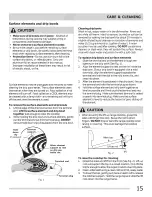 Preview for 15 page of Frigidaire CFEF3007LBA Use & Care Manual