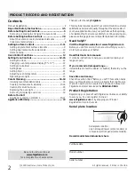 Предварительный просмотр 2 страницы Frigidaire CFEF3012LWA Use & Care Manual