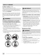 Preview for 18 page of Frigidaire CFEF3012LWA Use & Care Manual