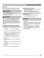 Preview for 17 page of Frigidaire CFEF3019MBB Use & Care Manual