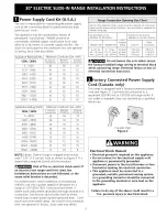 Preview for 5 page of Frigidaire CFES3015LW3 Installation Instructions Manual