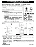 Preview for 1 page of Frigidaire CFGF368GBA Installation Instructions Manual