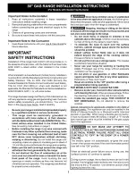 Preview for 2 page of Frigidaire CFGF368GBA Installation Instructions Manual