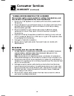 Preview for 35 page of Frigidaire CFMV145 Use & Care Manual