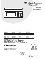 Frigidaire CFMV145B Factory Parts Catalog preview