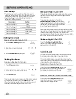 Preview for 10 page of Frigidaire CFMV1645TBA Use & Care Manual