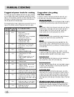 Preview for 16 page of Frigidaire CFMV1645TBA Use & Care Manual