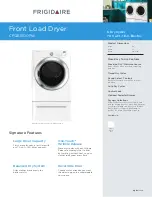 Preview for 1 page of Frigidaire CFQE5100PW Brochure & Specs