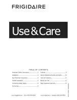 Frigidaire CFTR1826PS5 Use & Care Manual preview