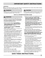 Предварительный просмотр 3 страницы Frigidaire CGBM185KBA Use & Care Manual