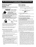 Preview for 2 page of Frigidaire CGEF3030PWA Installation Instructions Manual