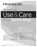 Preview for 1 page of Frigidaire CGEF3031KBB Use & Care Manual