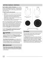 Preview for 12 page of Frigidaire CGEF3031KBB Use & Care Manual