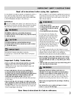 Preview for 3 page of Frigidaire CGEF3041KFA Important Safety Instructions Manual