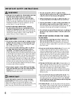 Preview for 4 page of Frigidaire CGEF3041KFA Important Safety Instructions Manual