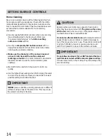 Preview for 14 page of Frigidaire CGEF3041KFA Important Safety Instructions Manual