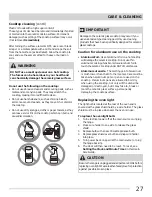 Preview for 27 page of Frigidaire CGEF3041KFA Important Safety Instructions Manual