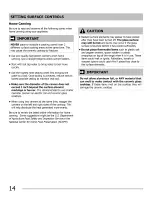 Preview for 14 page of Frigidaire CGEF3055MBB Use & Care Manual