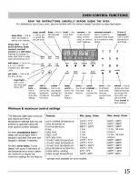 Preview for 15 page of Frigidaire CGEF3055MBB Use & Care Manual