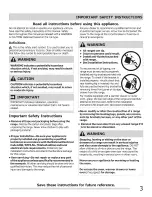 Preview for 3 page of Frigidaire CGEF3057KFC Use & Care Manual