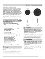 Preview for 13 page of Frigidaire CGEF3057KFC Use & Care Manual