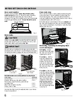 Предварительный просмотр 6 страницы Frigidaire CGEF3059RFA Use & Care Manual