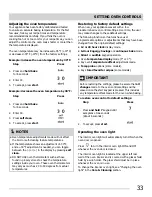 Предварительный просмотр 33 страницы Frigidaire CGEF3059RFA Use & Care Manual