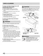 Предварительный просмотр 40 страницы Frigidaire CGES3045KB1 Service Use & Care Manual