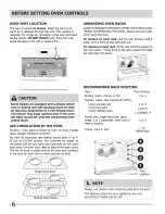 Предварительный просмотр 6 страницы Frigidaire CGEW3065KBA Use & Care Manual