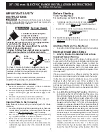 Preview for 2 page of Frigidaire CGLEF379GC Installation Instructions Manual