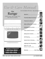 Frigidaire CGLGF386GSA Use & Care Manual preview