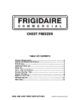 Preview for 1 page of Frigidaire CHEST FREEZER Manual