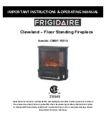 Frigidaire Cleveland CMSF-1/0310 Important Instructions & Operating Manual preview