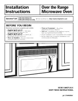 Preview for 1 page of Frigidaire CMWV150KBA Installation Instructions Manual