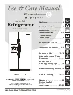 Frigidaire Compact Refrigerator Use And Care Manual preview