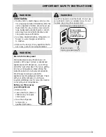 Preview for 3 page of Frigidaire Cool Connect FGVH2177T Use And Care Manual