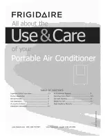 Preview for 1 page of Frigidaire CPA093DU110 Use & Care Manual