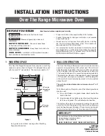 Frigidaire CPBM189KF Installation Instructions Manual preview