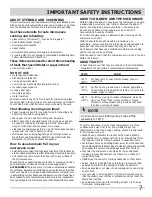 Preview for 7 page of Frigidaire CPBM3077RF Use & Care Manual