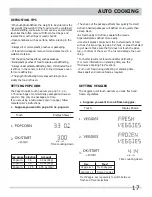 Preview for 17 page of Frigidaire CPBM3077RF Use & Care Manual