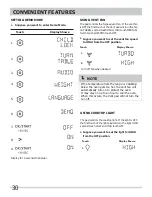 Preview for 30 page of Frigidaire CPBM3077RF Use & Care Manual