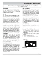 Preview for 31 page of Frigidaire CPBM3077RF Use & Care Manual