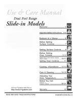 Frigidaire CPCS389EC9 Control Use & Care Manual preview