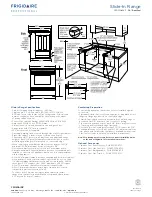 Preview for 2 page of Frigidaire CPDS3085KF Specifications