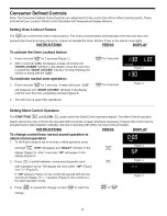 Preview for 4 page of Frigidaire CPEB27S9FC4 Control Control Manual