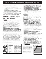 Preview for 4 page of Frigidaire CPES3085KF Installation Instructions Manual