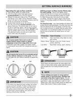 Preview for 9 page of Frigidaire CPGS3085KF2 Use & Care Manual