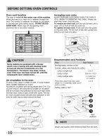 Preview for 10 page of Frigidaire CPGS3085KF2 Use & Care Manual